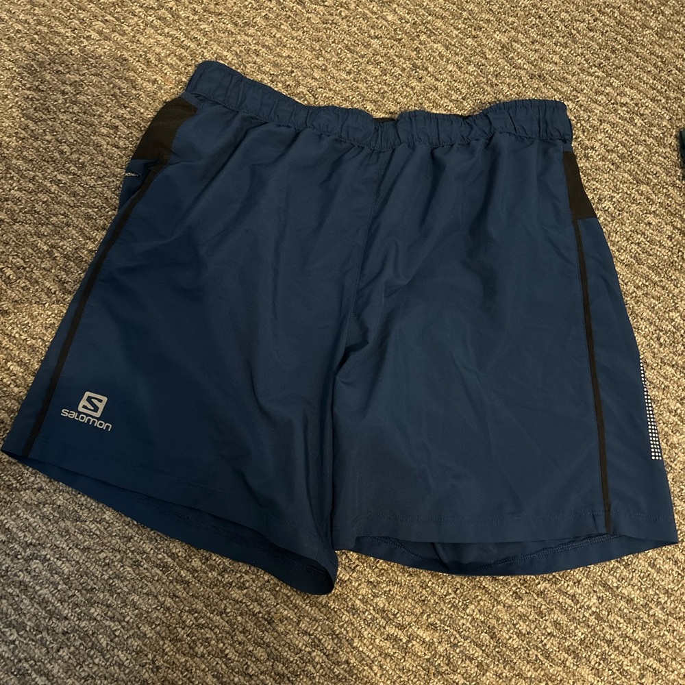 Salomon men’s running shorts navy